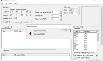 NMEA Signal Simulation Software (GpcSim)