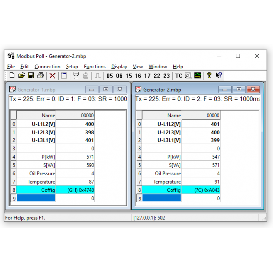 Modbus poll